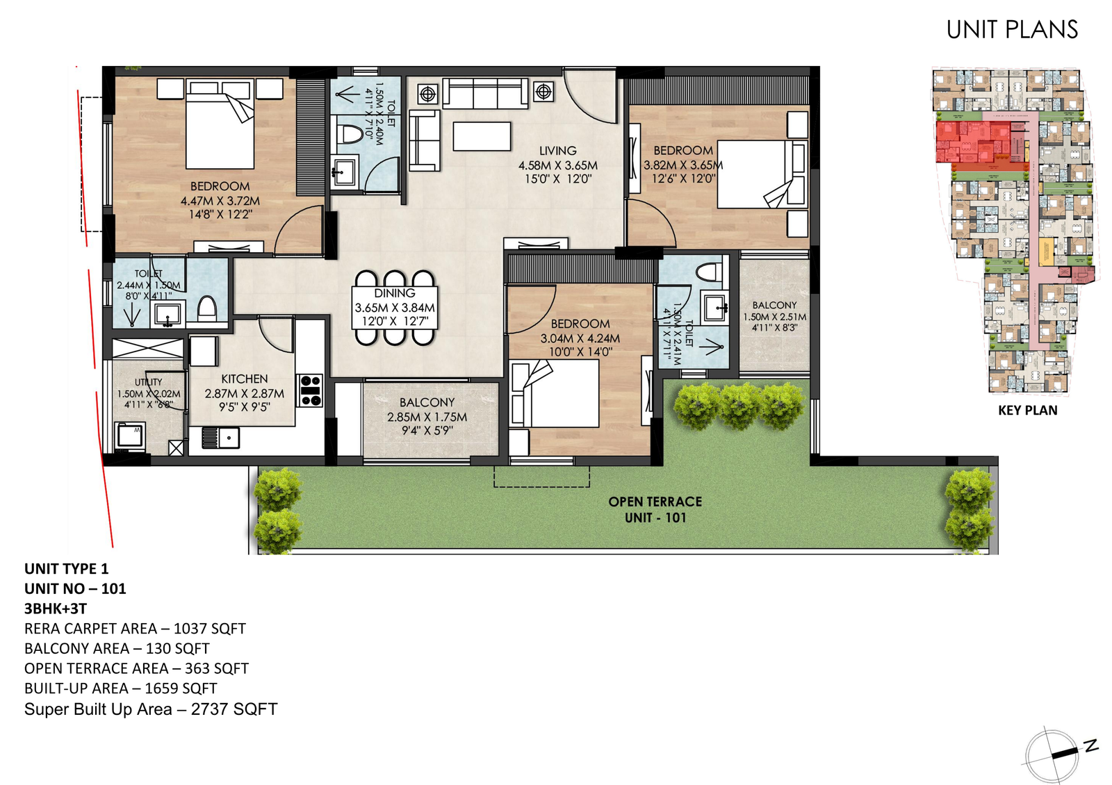 Unit Plan Flat Number 101