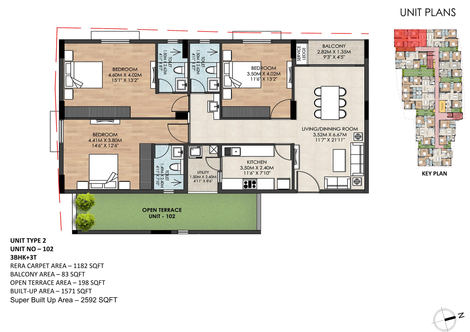 Unit Plan Flat Number 102