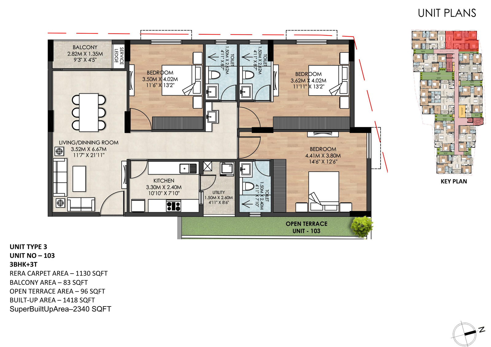 Unit Plan Flat Number 103