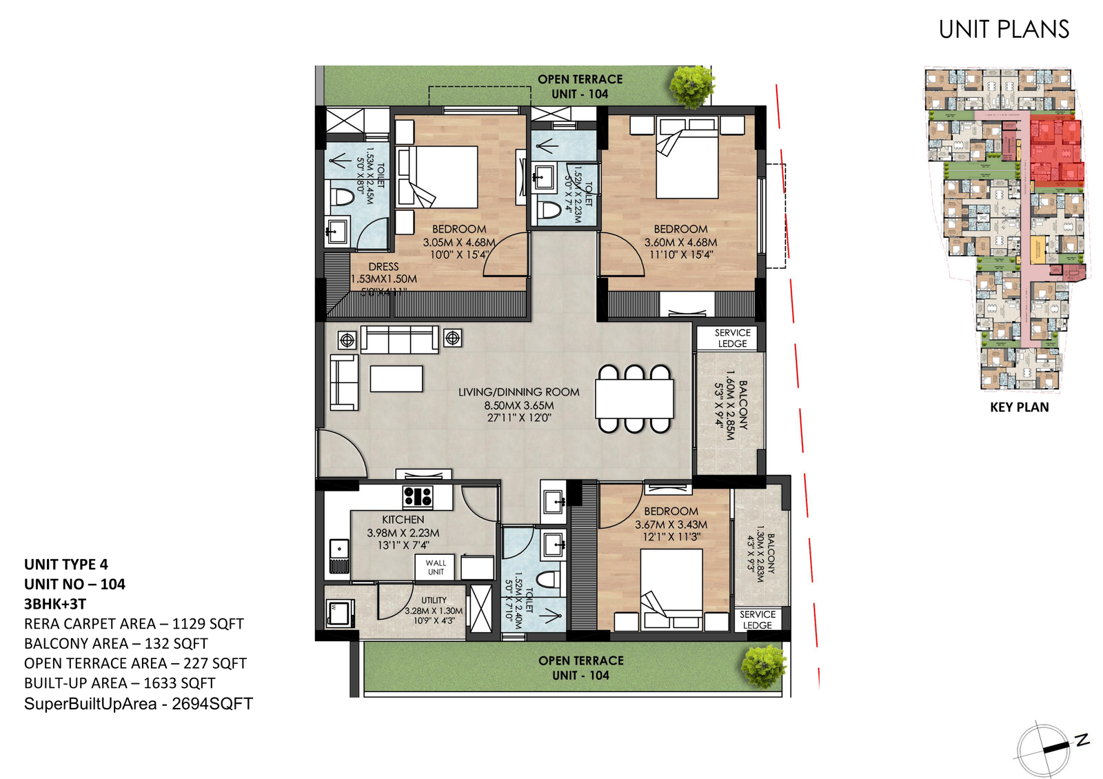Unit Plan Flat Number 104