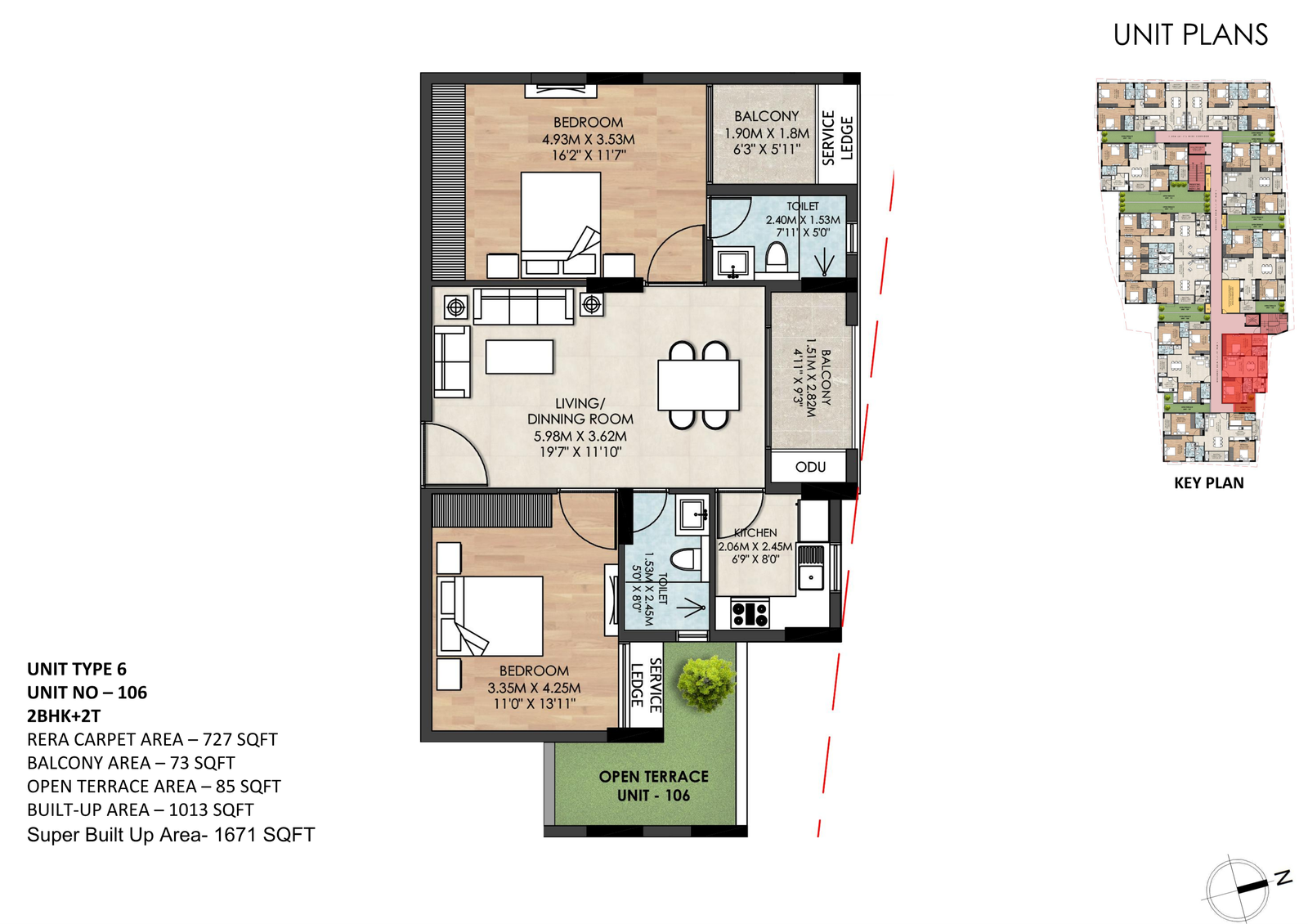 Unit Plan Flat Number 106