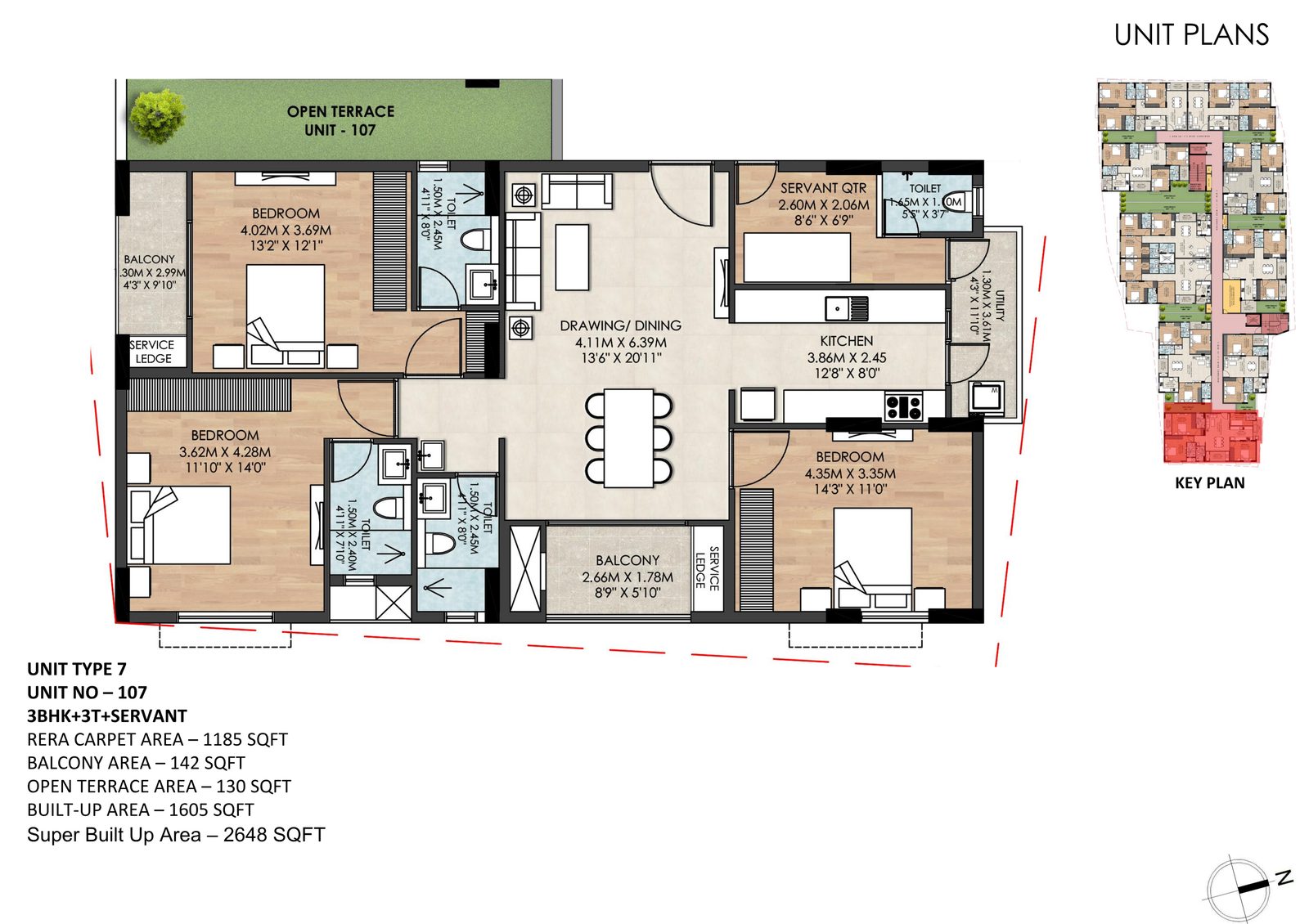 Unit Plan Flat Number 107