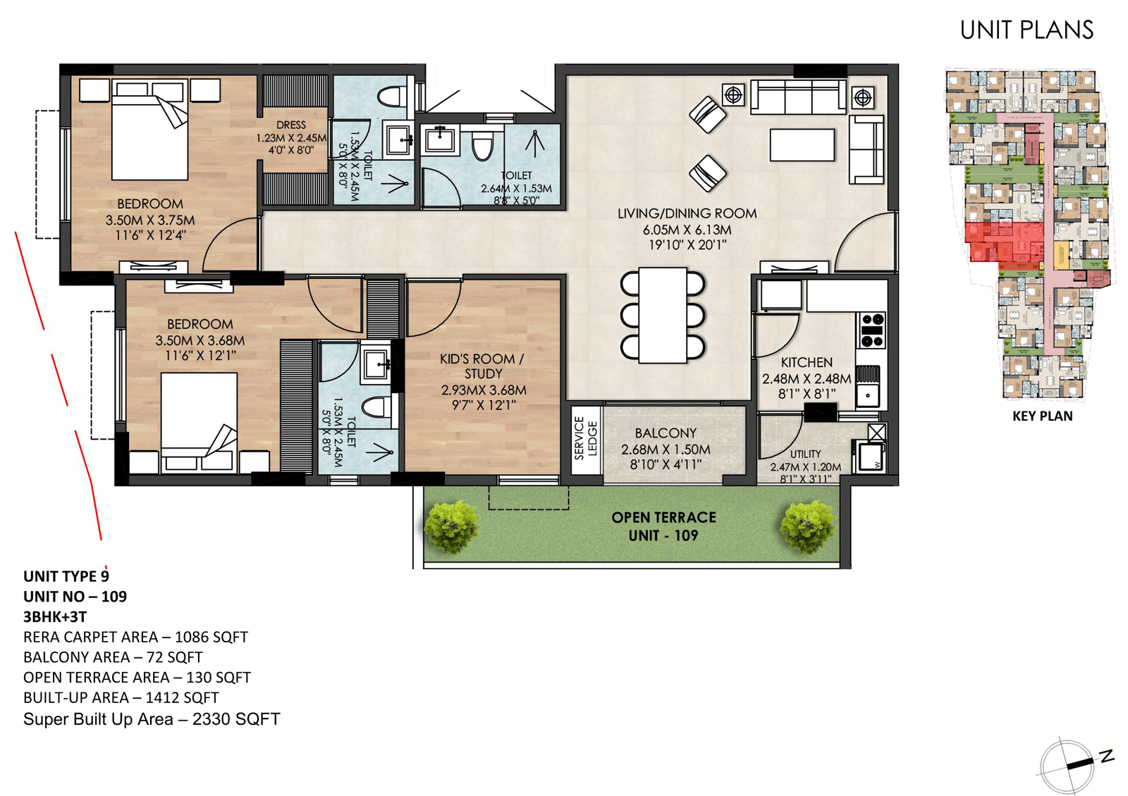 Unit Plan Flat Number 109