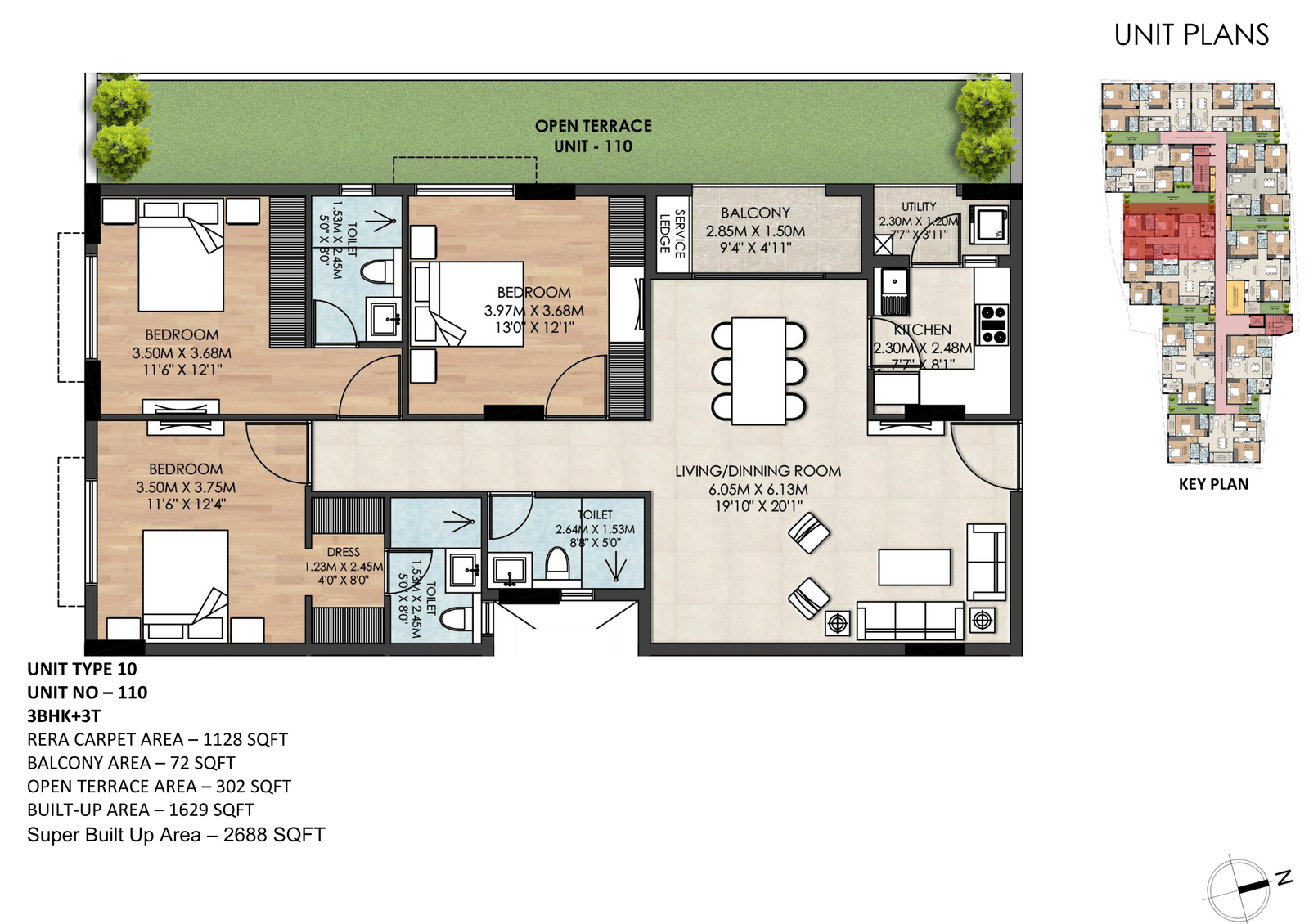 Unit Plan Flat Number 110