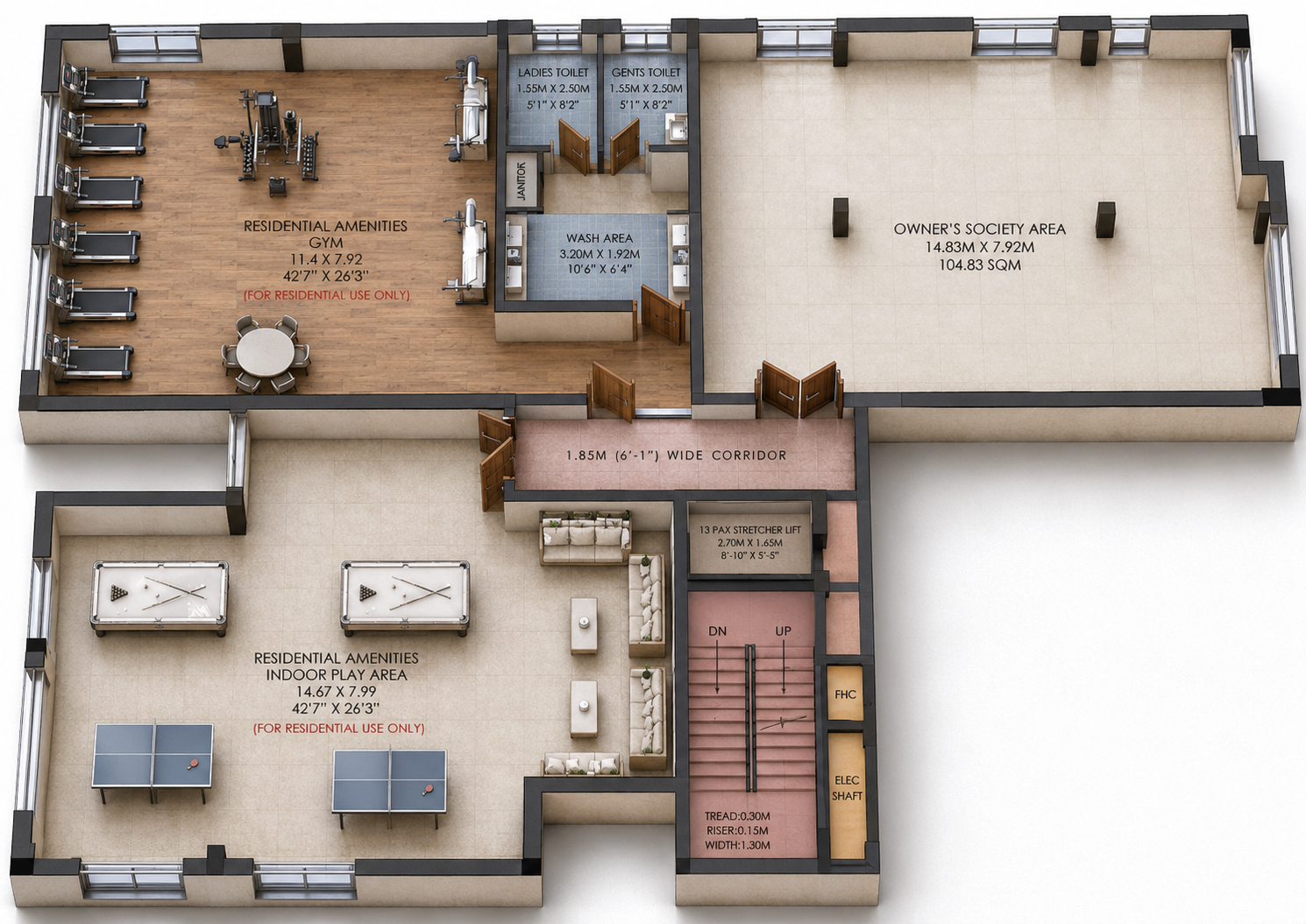 Club House Isometric